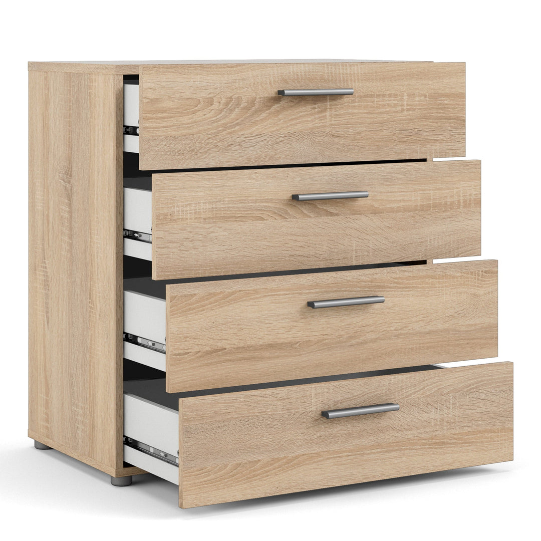 Pepe Chest of 4 Drawers in Oak - TidySpaces