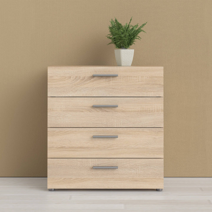 Pepe Chest of 4 Drawers in Oak - TidySpaces