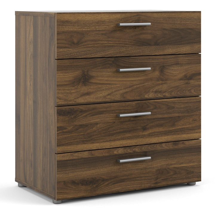 Pepe Chest of 4 Drawers in Walnut - TidySpaces