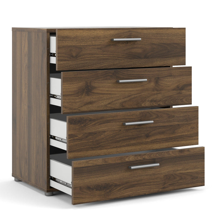 Pepe Chest of 4 Drawers in Walnut - TidySpaces