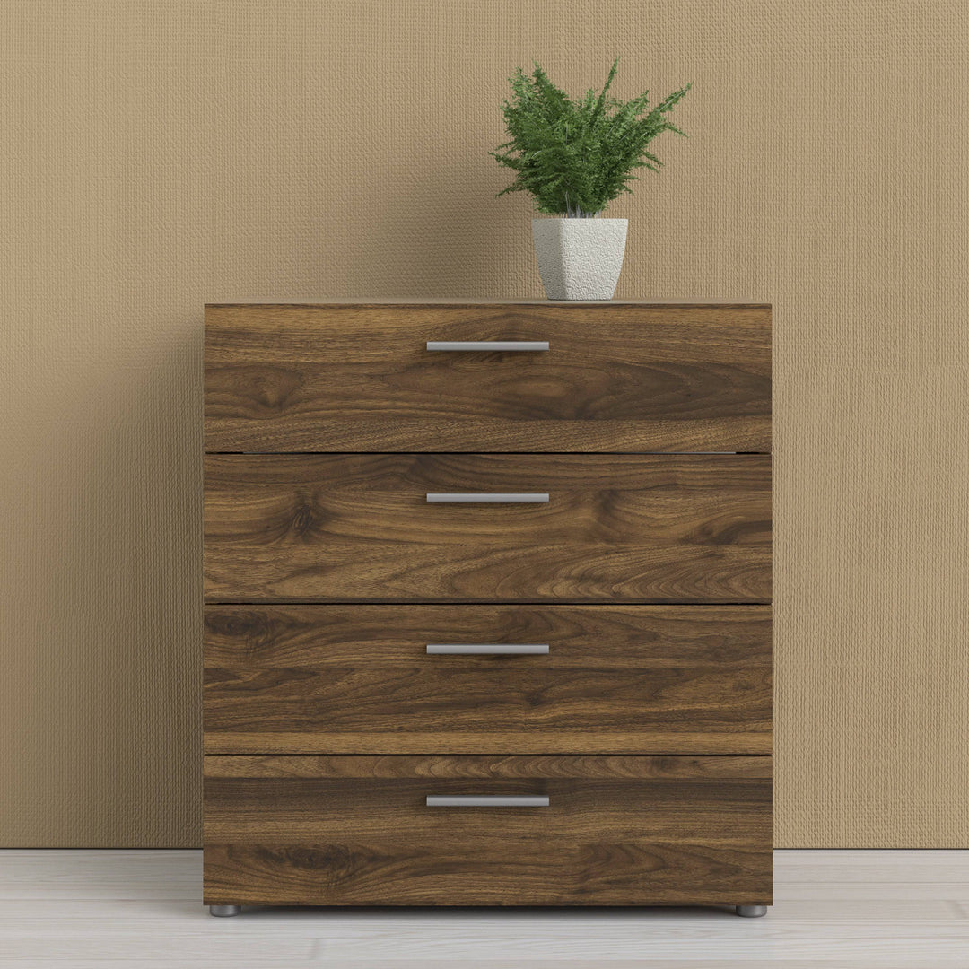 Pepe Chest of 4 Drawers in Walnut - TidySpaces