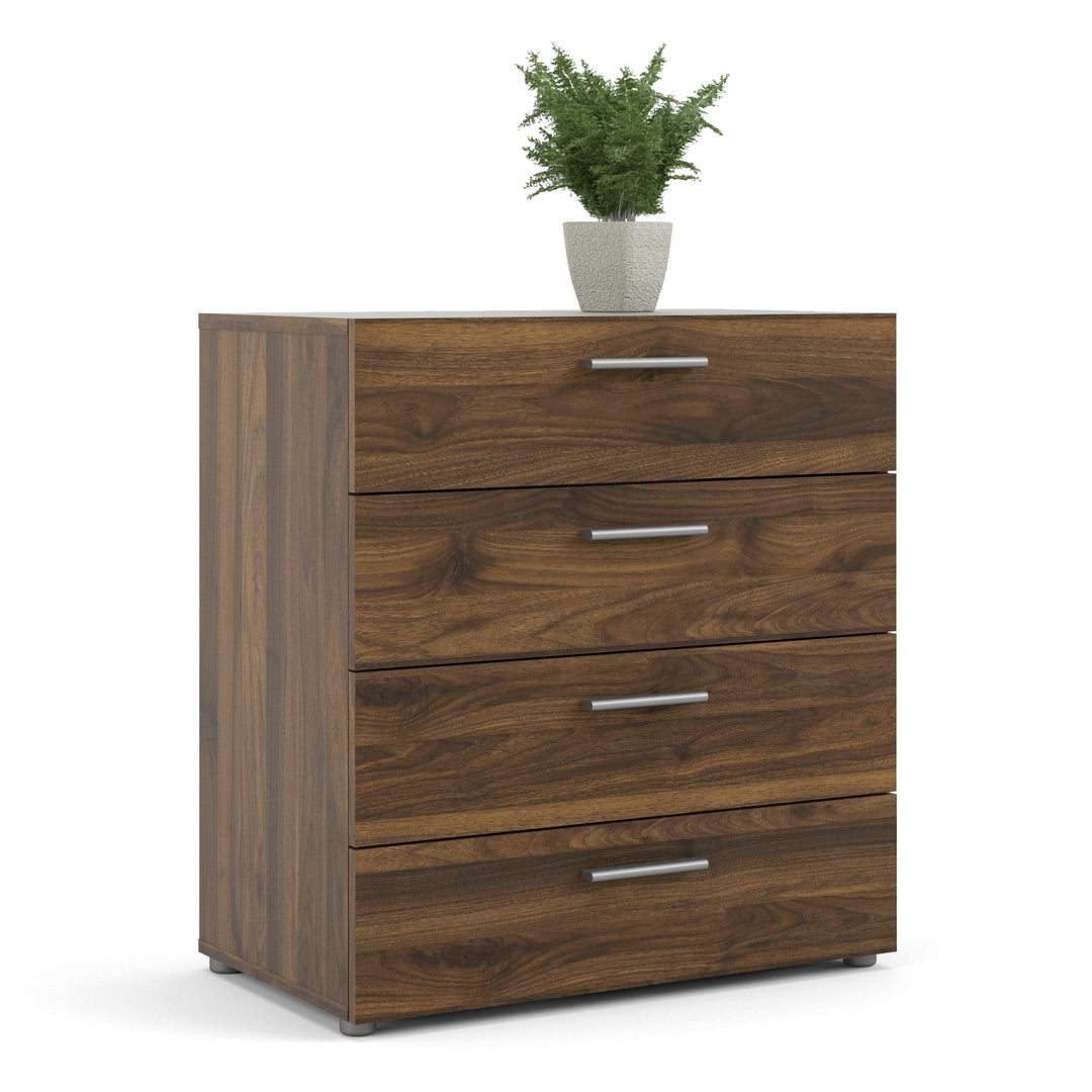 Pepe Chest of 4 Drawers in Walnut - TidySpaces