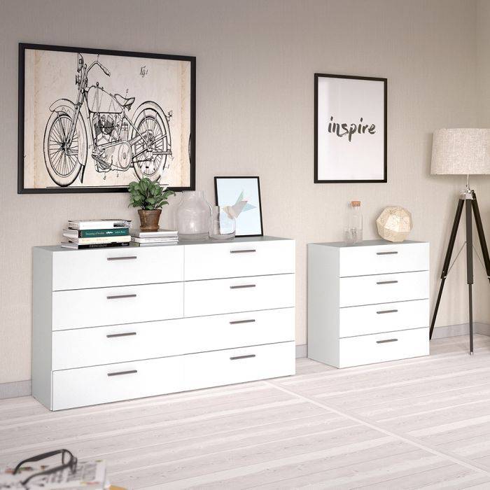 Pepe Chest of 4 Drawers in White - TidySpaces