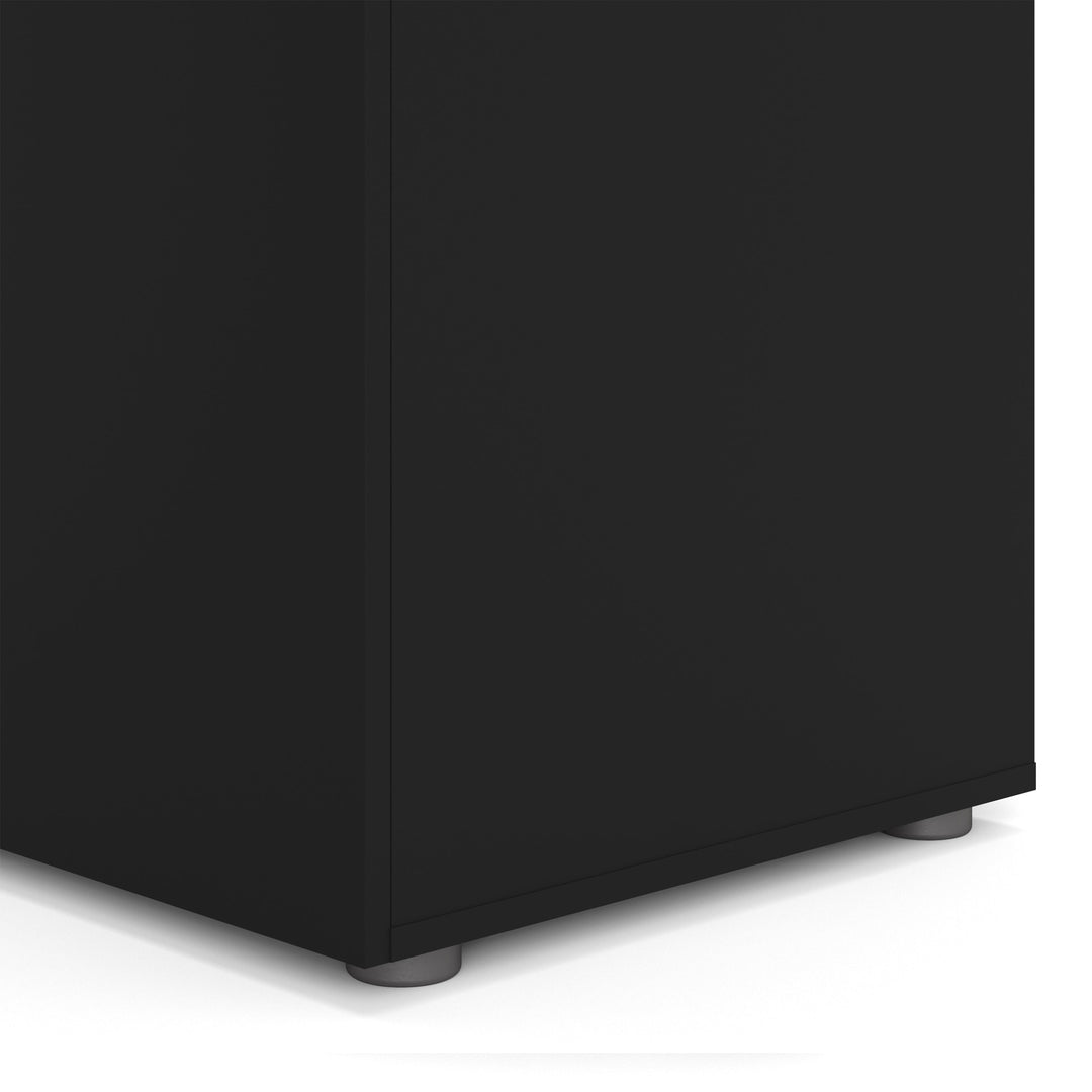 Pepe Wardrobe with 3 doors in Black - TidySpaces