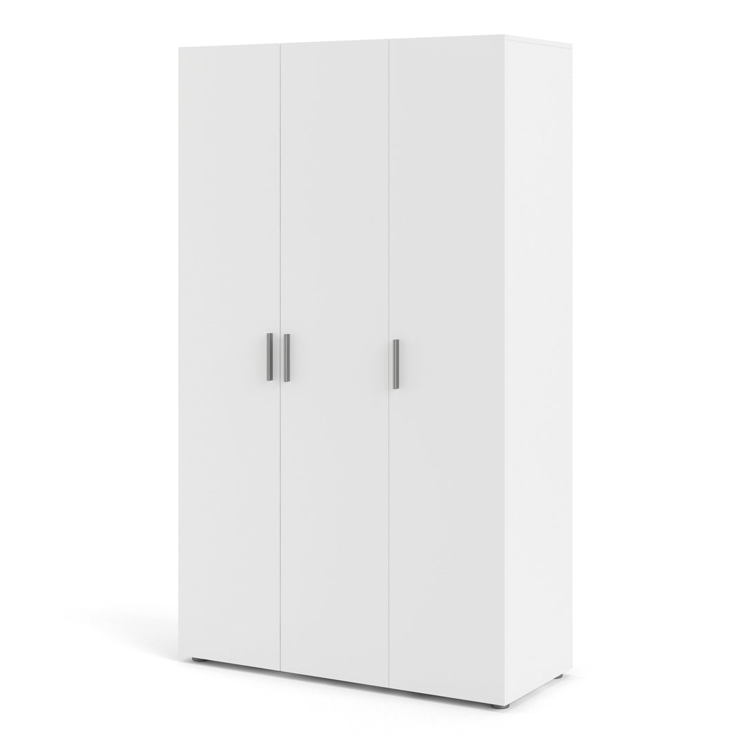 Pepe Wardrobe with 3 doors in White - TidySpaces