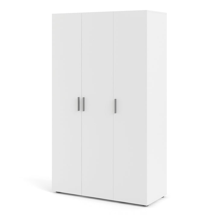 Pepe Wardrobe with 3 doors in White - TidySpaces