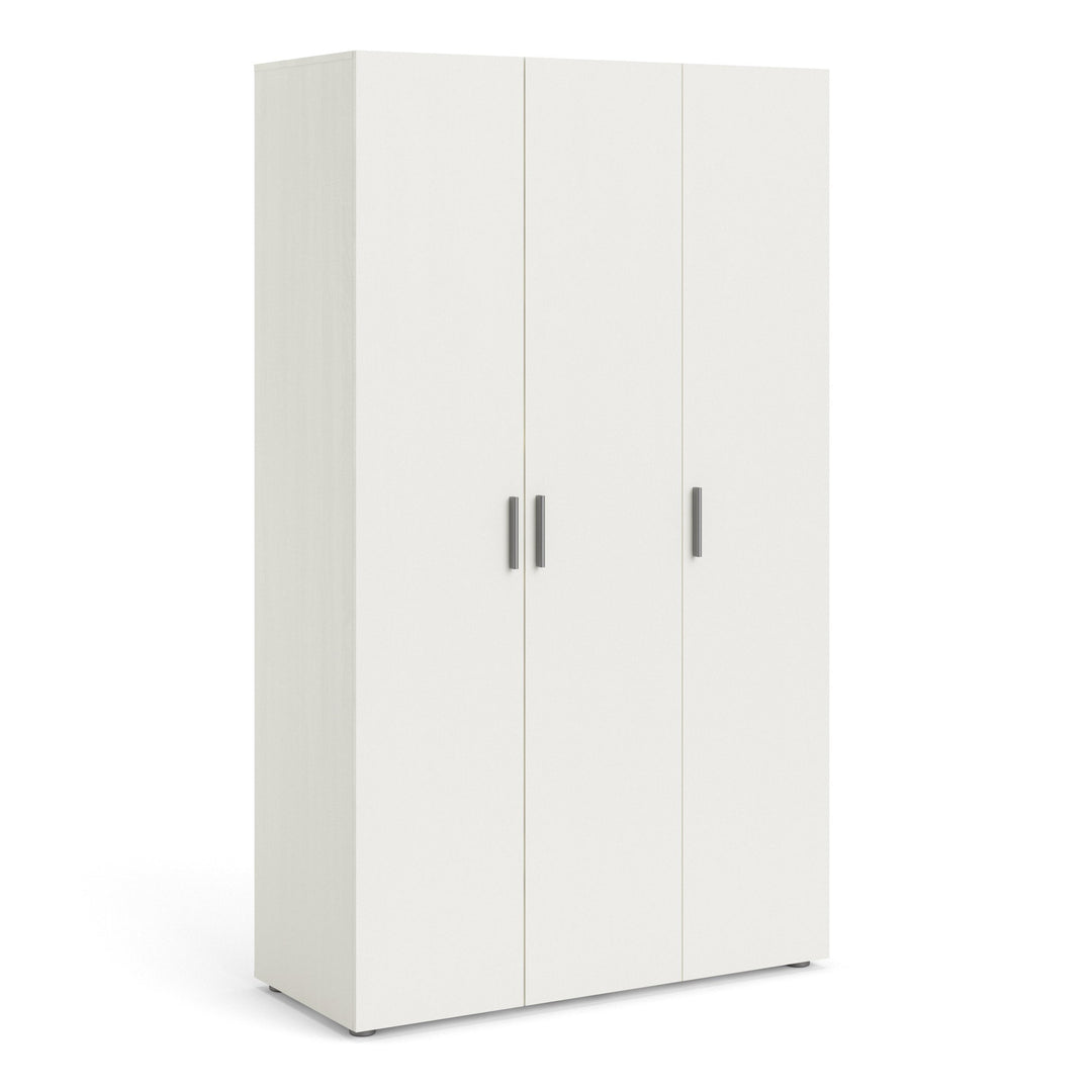 Pepe Wardrobe with 3 doors in White woodgrain - TidySpaces