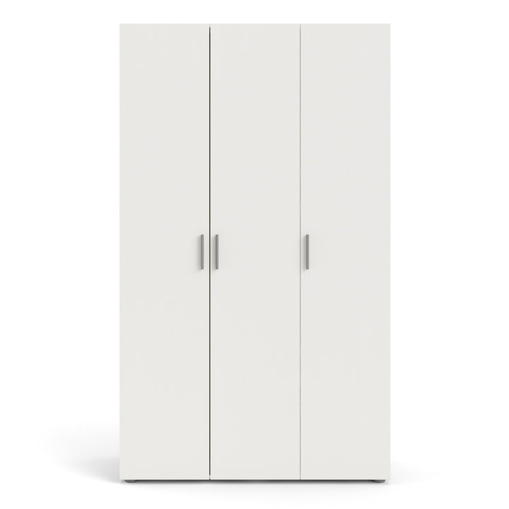 Pepe Wardrobe with 3 doors in White woodgrain - TidySpaces