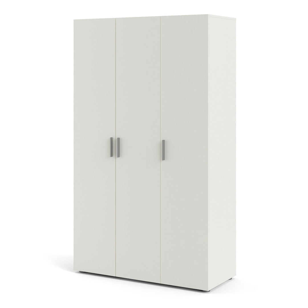 Pepe Wardrobe with 3 doors in White woodgrain - TidySpaces