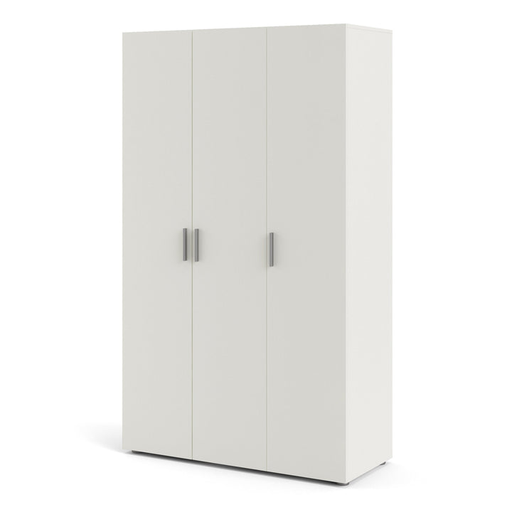 Pepe Wardrobe with 3 doors in White woodgrain - TidySpaces