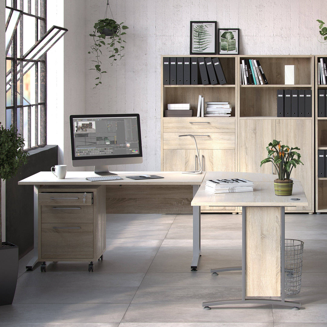 Prima Desk 150 cm in Oak with White legs - TidySpaces