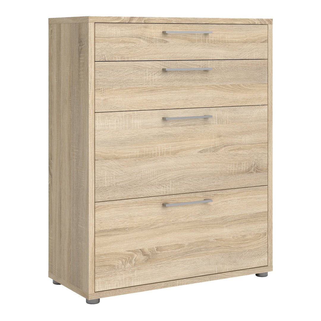 Prima Office Storage With 2 Drawers + 2 File Drawers In Oak - TidySpaces