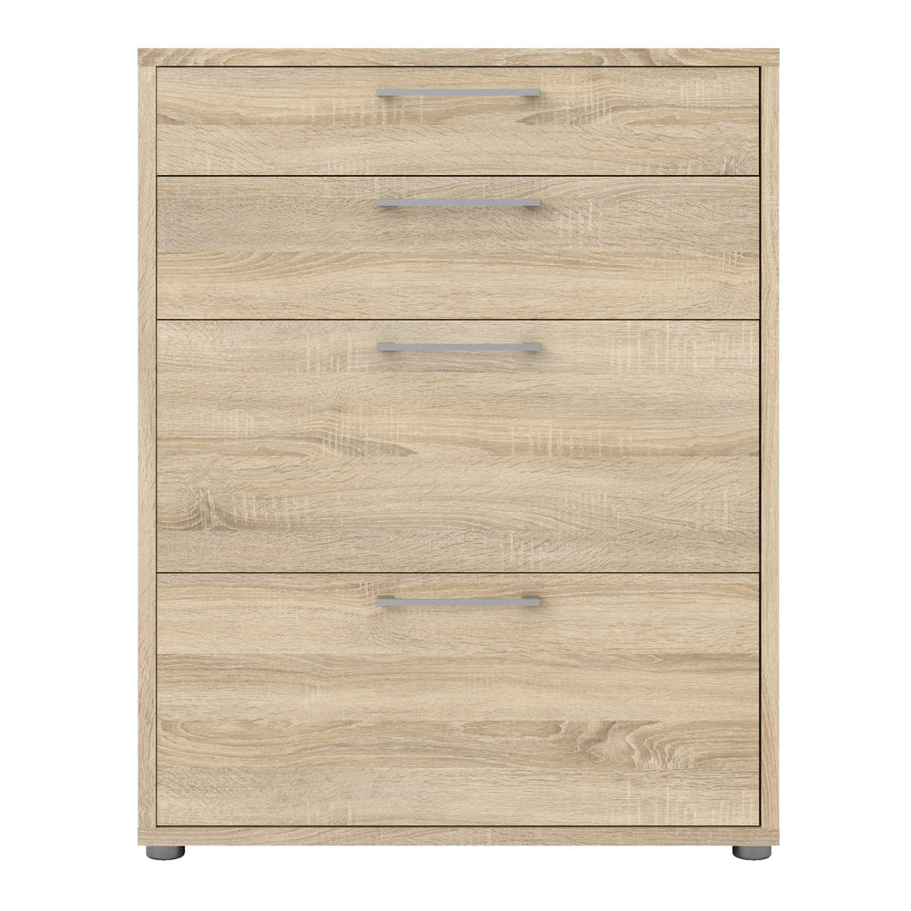 Prima Office Storage With 2 Drawers + 2 File Drawers In Oak - TidySpaces