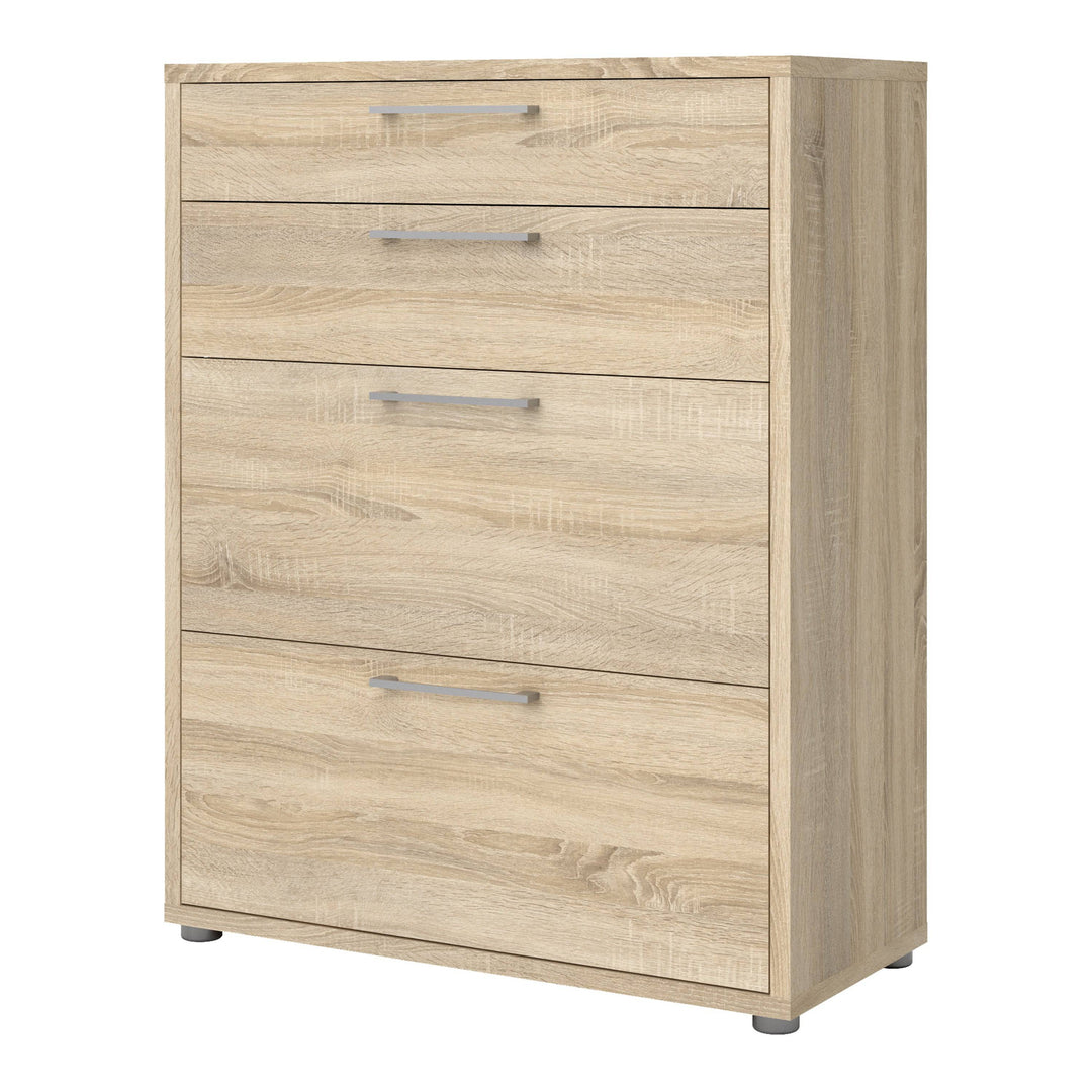 Prima Office Storage With 2 Drawers + 2 File Drawers In Oak - TidySpaces