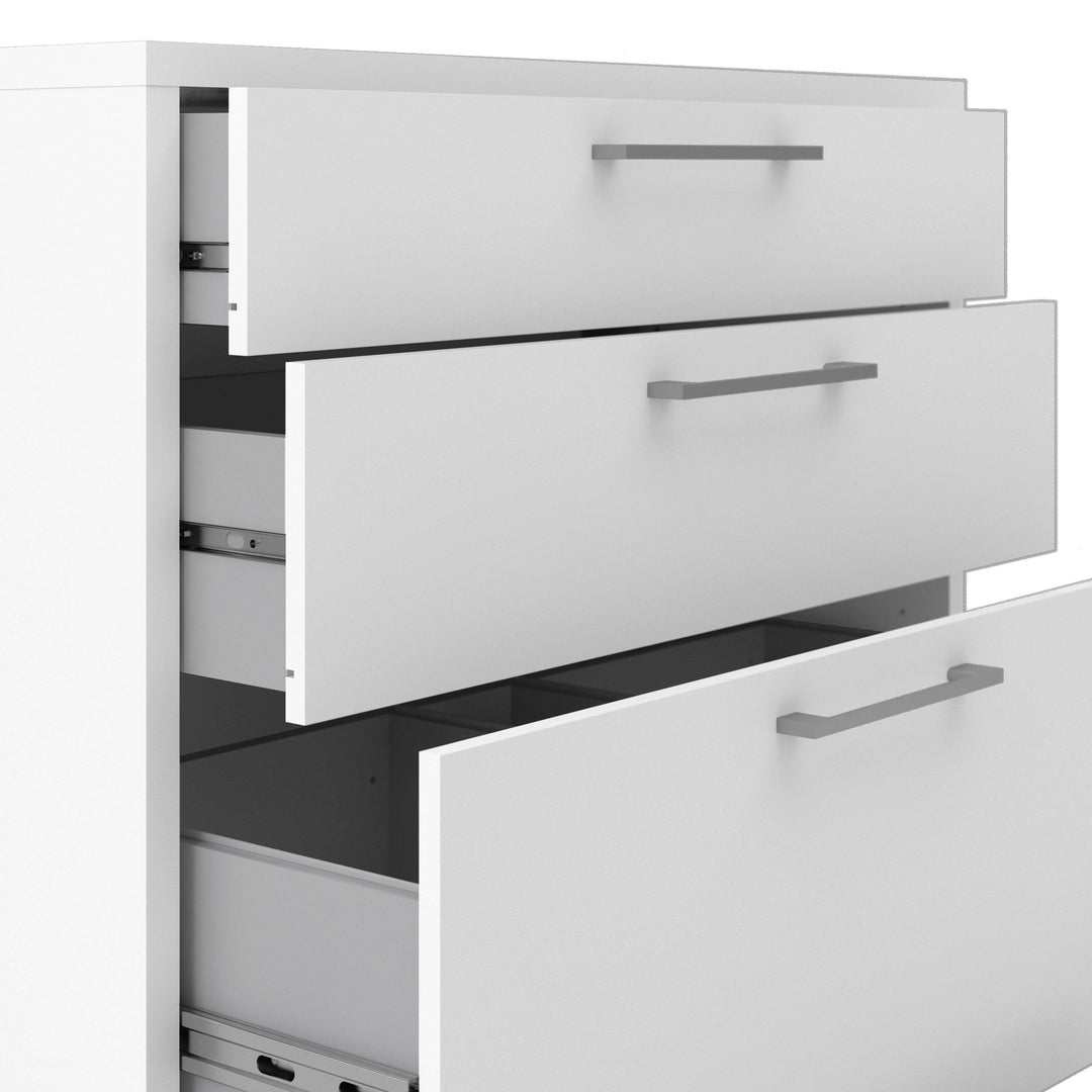 Prima Office Storage With 2 Drawers + 2 File Drawers In White - TidySpaces