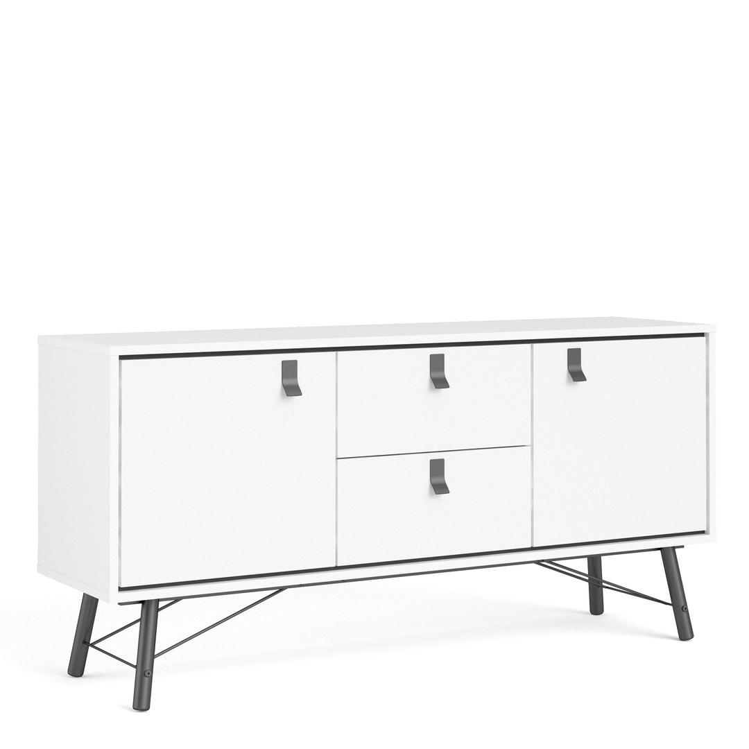 Ry Sideboard 2 doors + 2 drawers Matt White - TidySpaces