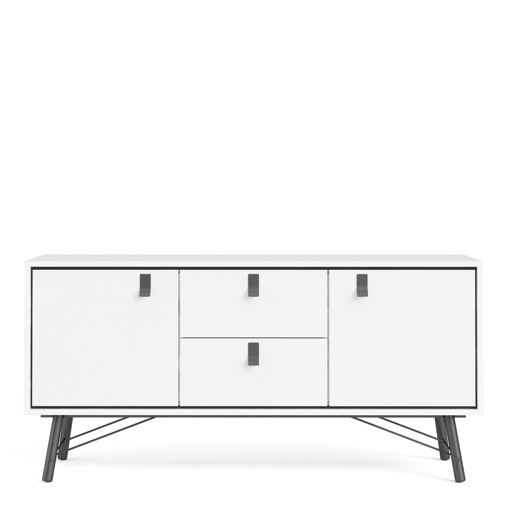 Ry Sideboard 2 doors + 2 drawers Matt White - TidySpaces