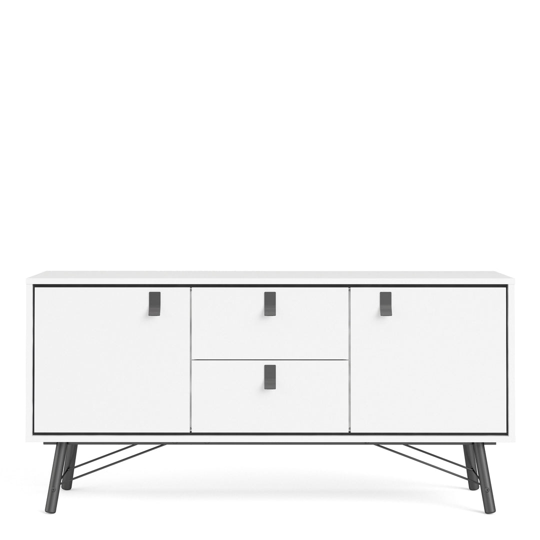 Ry Sideboard 2 doors + 2 drawers Matt White - TidySpaces