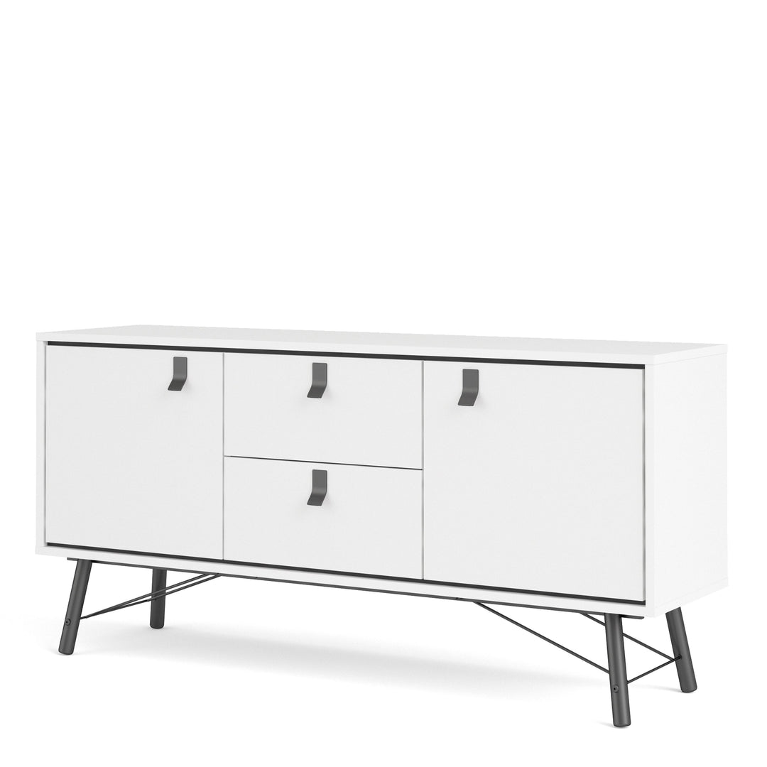 Ry Sideboard 2 doors + 2 drawers Matt White - TidySpaces