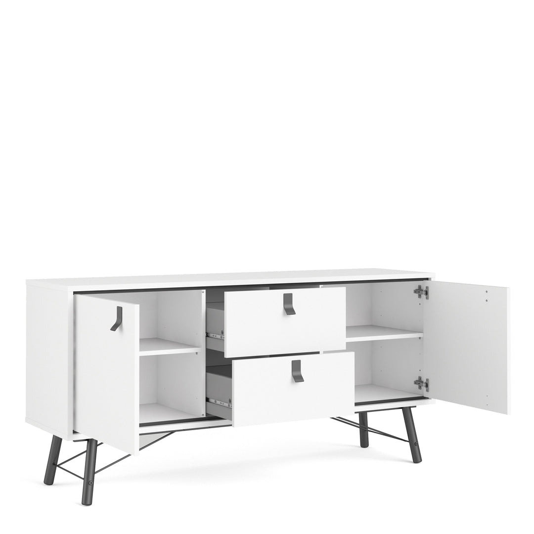 Ry Sideboard 2 doors + 2 drawers Matt White - TidySpaces