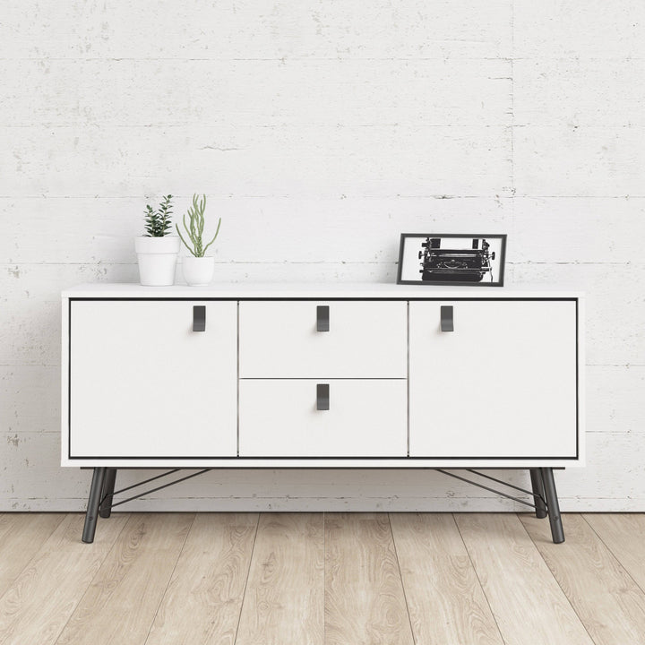 Ry Sideboard 2 doors + 2 drawers Matt White - TidySpaces