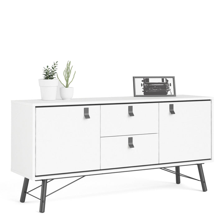 Ry Sideboard 2 doors + 2 drawers Matt White - TidySpaces