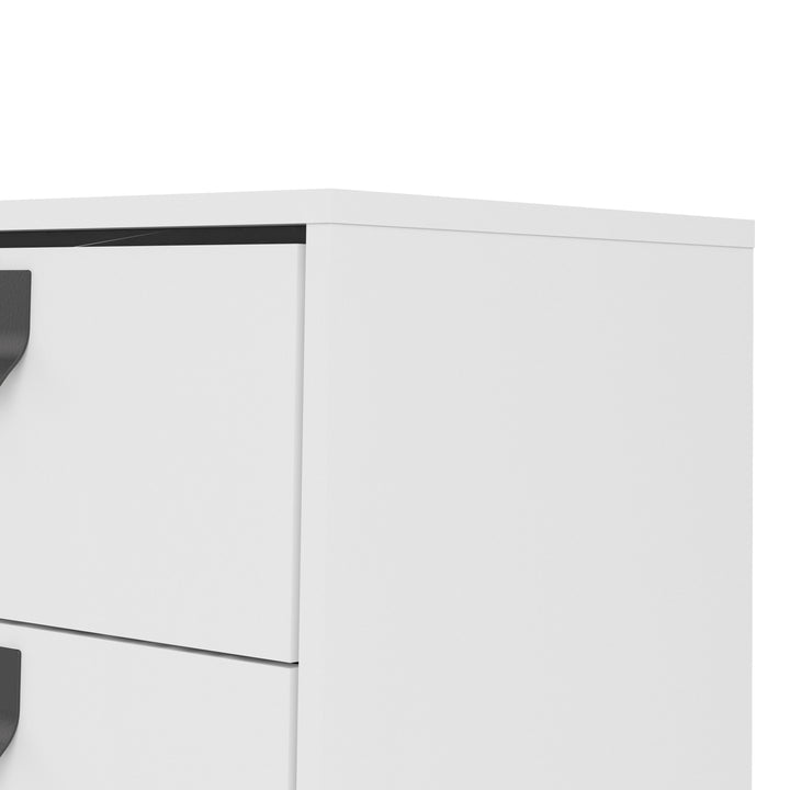 Ry Sideboard with 1 door + 2 drawers Matt White - TidySpaces