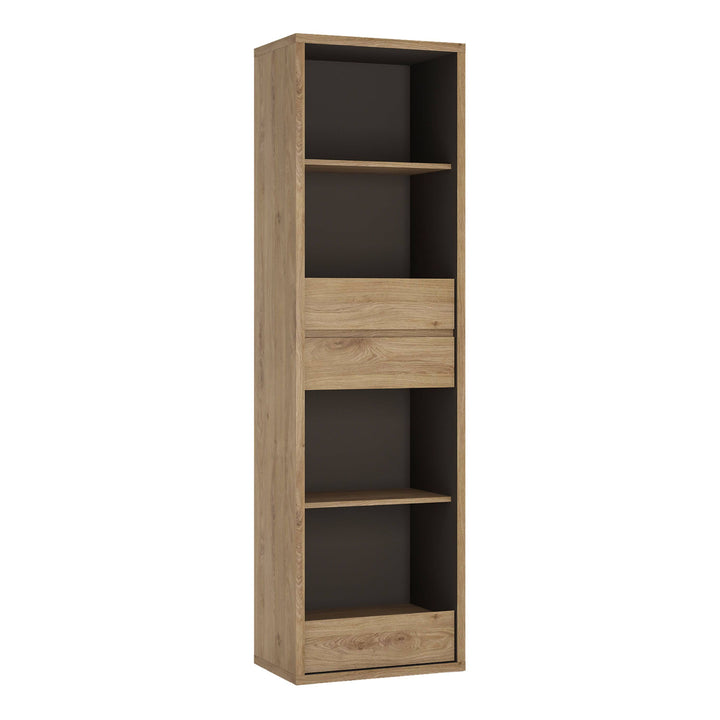 Shetland Tall Narrow 3 Drawer bookcase - TidySpaces