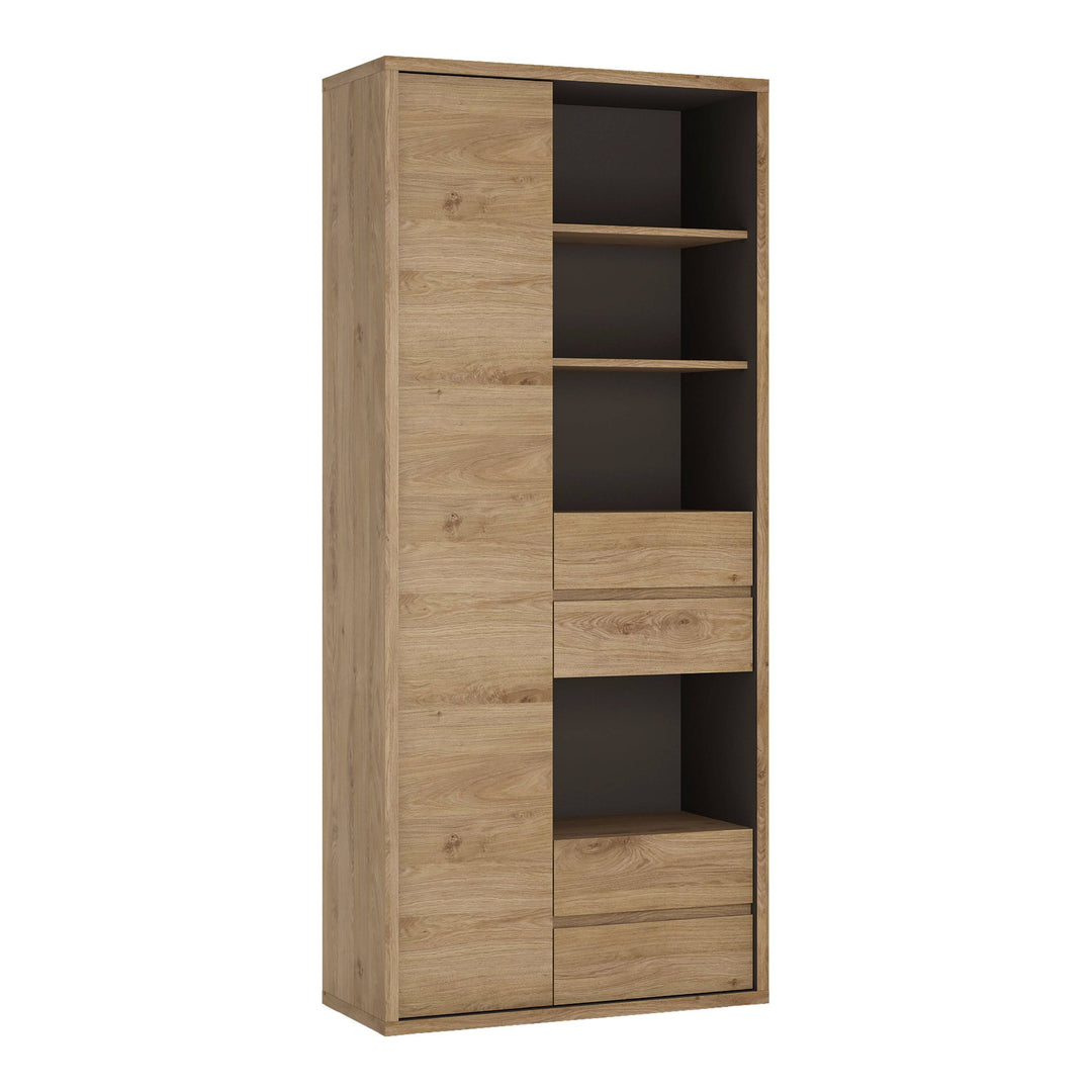 Shetland Tall wide 1 door 4 drawer bookcase - TidySpaces