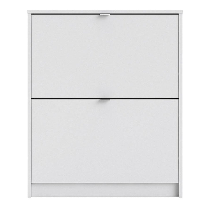 Shoes Shoe cabinet  w. 2 tilting doors and 1 layer in White - TidySpaces