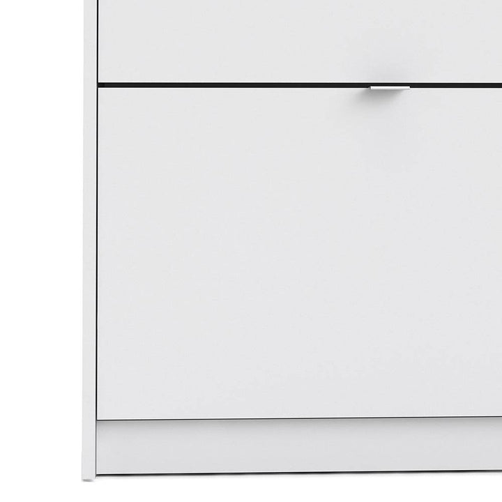 Shoes Shoe cabinet  w. 2 tilting doors and 1 layer in White - TidySpaces