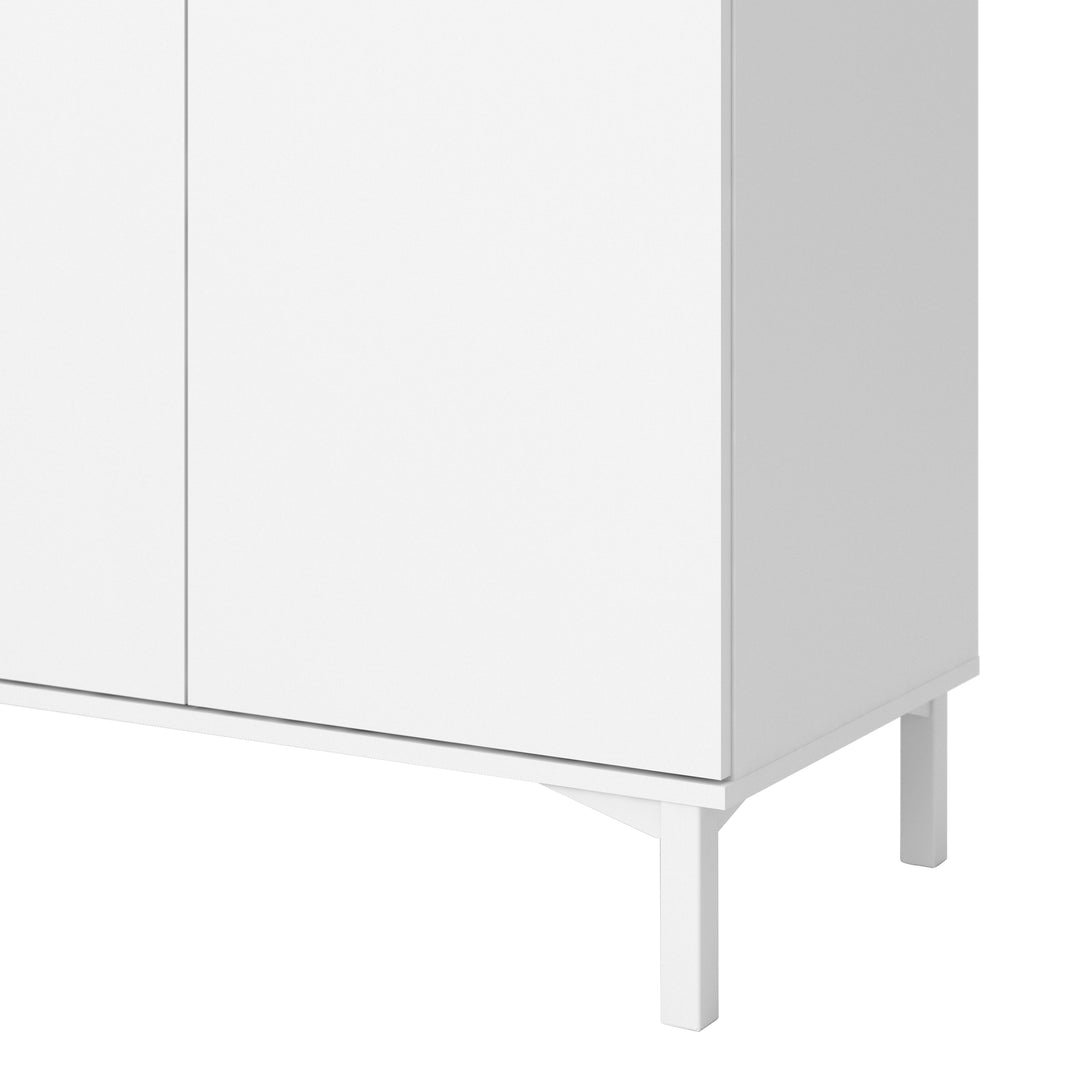 Sideboard 3 Drawers 3 Doors in White and Oak - TidySpaces