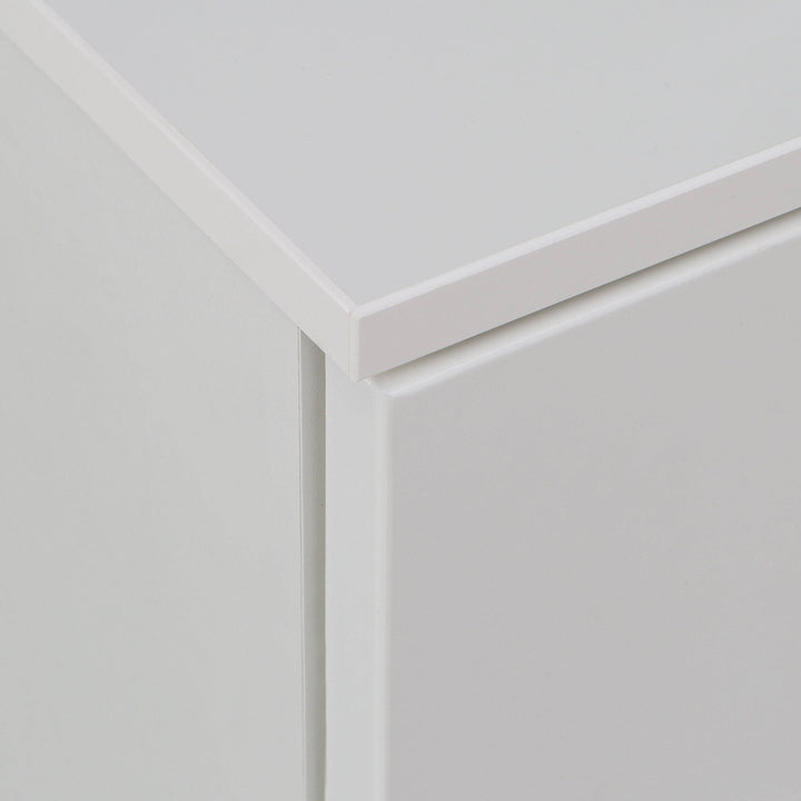 Sienna Abstract Chest of in White/White High Gloss - TidySpaces