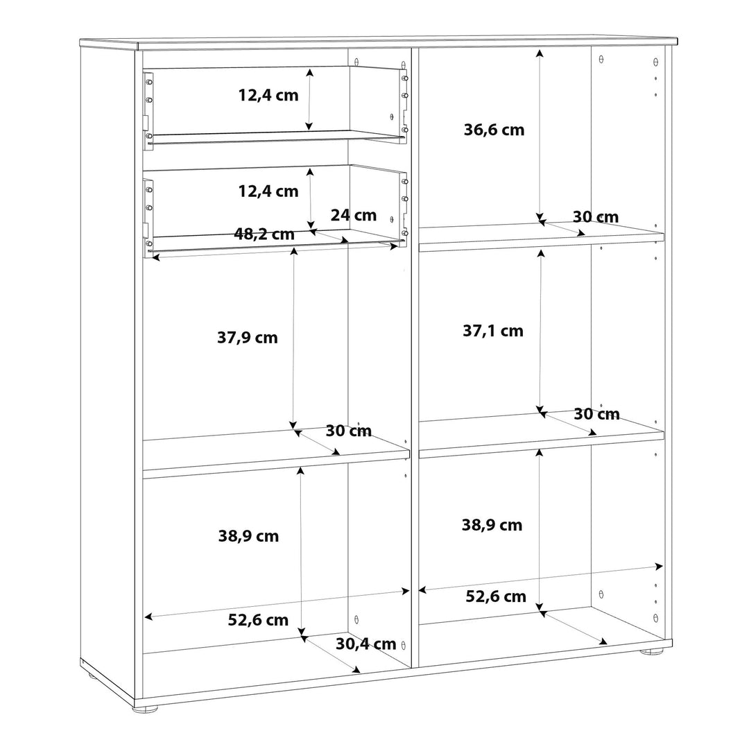 Sienna Chest of Drawers in White/White High Gloss - TidySpaces