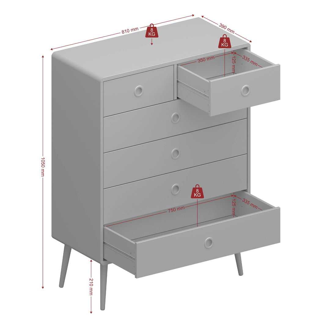 Softline 2 + 4 Chest Grey - TidySpaces