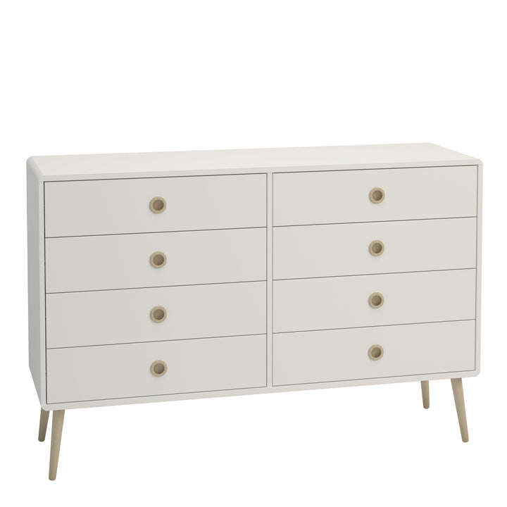 Softline 4 + 4 Wide Chest Off White - TidySpaces