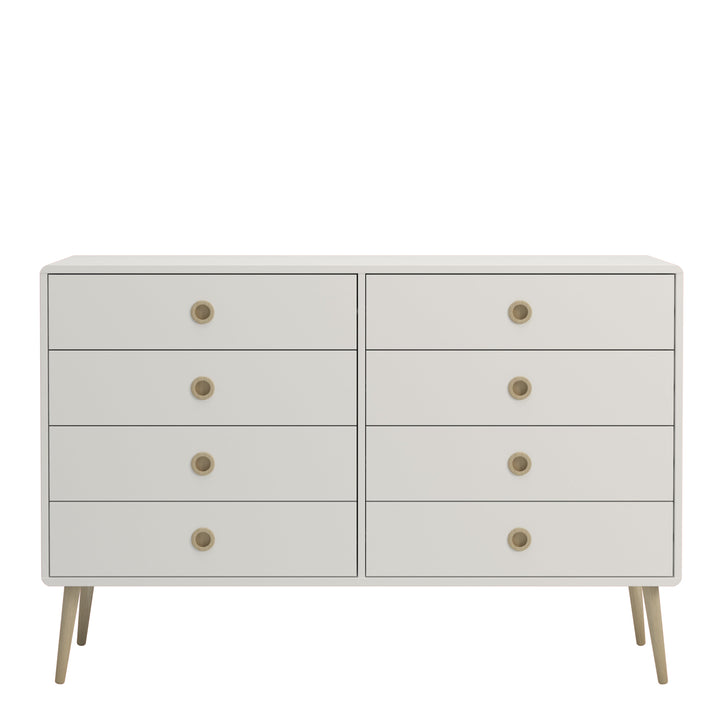 Softline 4 + 4 Wide Chest Off White - TidySpaces