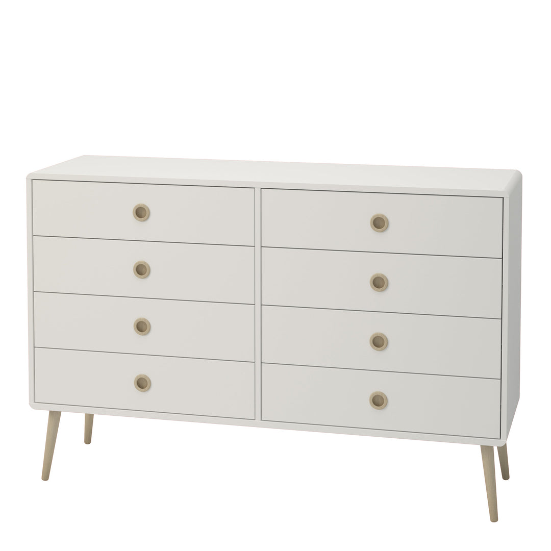 Softline 4 + 4 Wide Chest Off White - TidySpaces