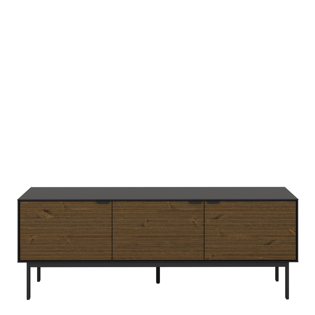 Soma TV Table 3 Doors, Granulated Black Brushed espresso - TidySpaces