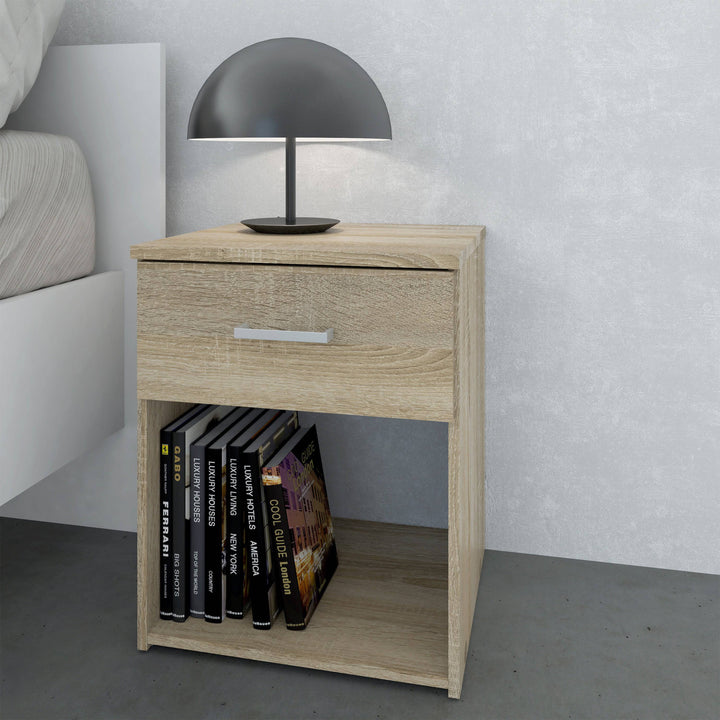 Space Bedside 1 Drawer in Oak - TidySpaces