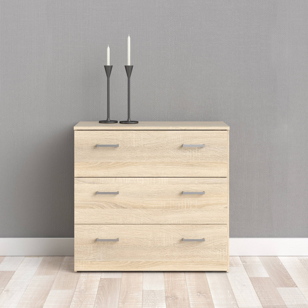 Space Chest of 3 Drawers in Oak - TidySpaces