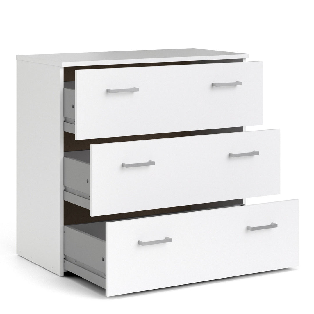 Space Chest of 3 Drawers in White - TidySpaces