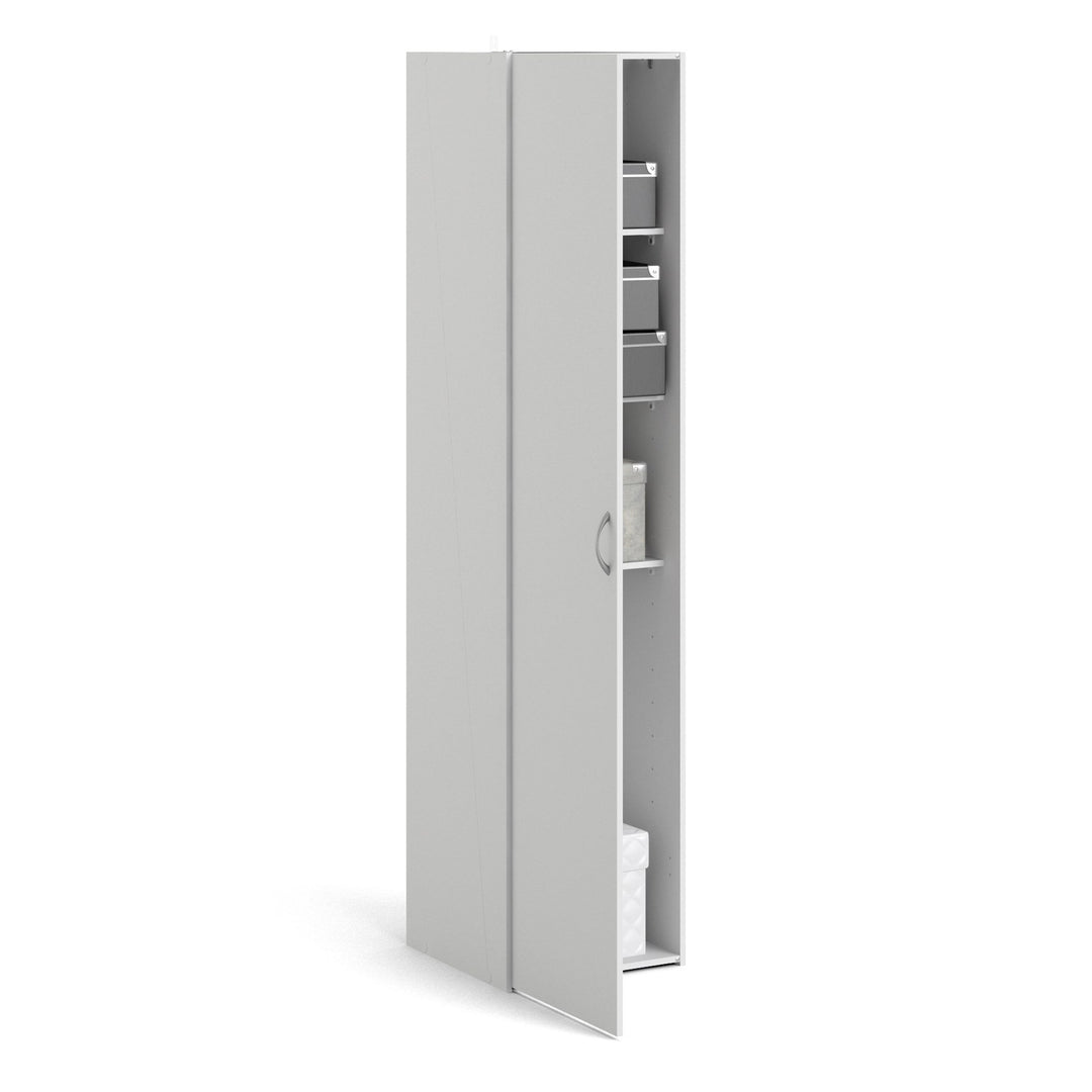 Space Wardrobe with 1 Door in White - TidySpaces