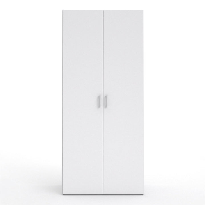 Space Wardrobe with 2 doors White 1750 - TidySpaces