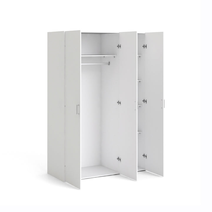 Space Wardrobe with 3 doors White 1750 - TidySpaces