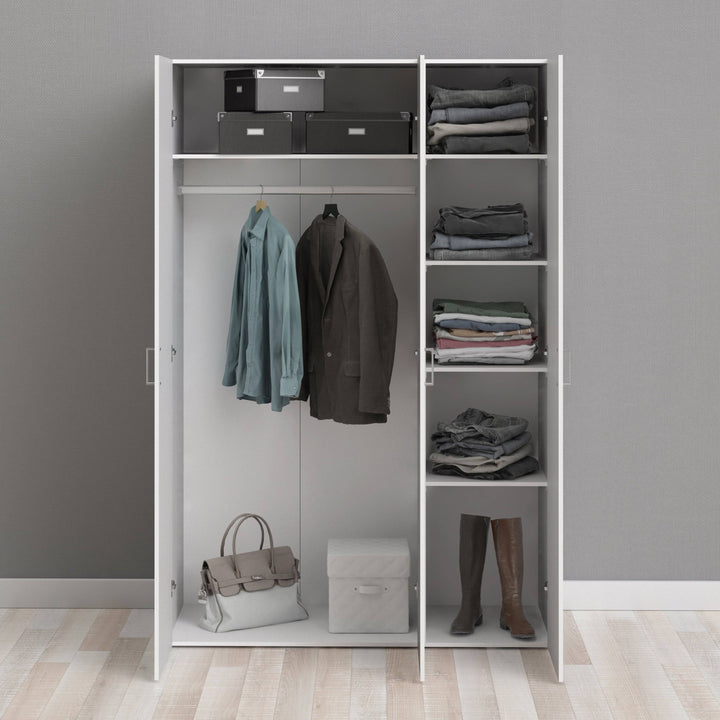 Space Wardrobe with 3 doors White 1750 - TidySpaces