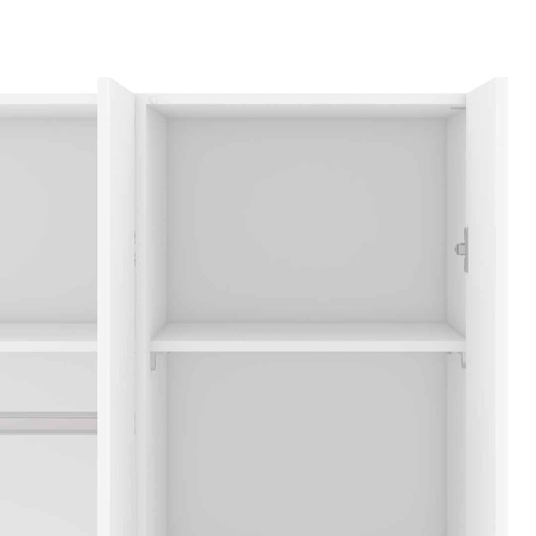 Space Wardrobe with 3 doors White 1750 - TidySpaces