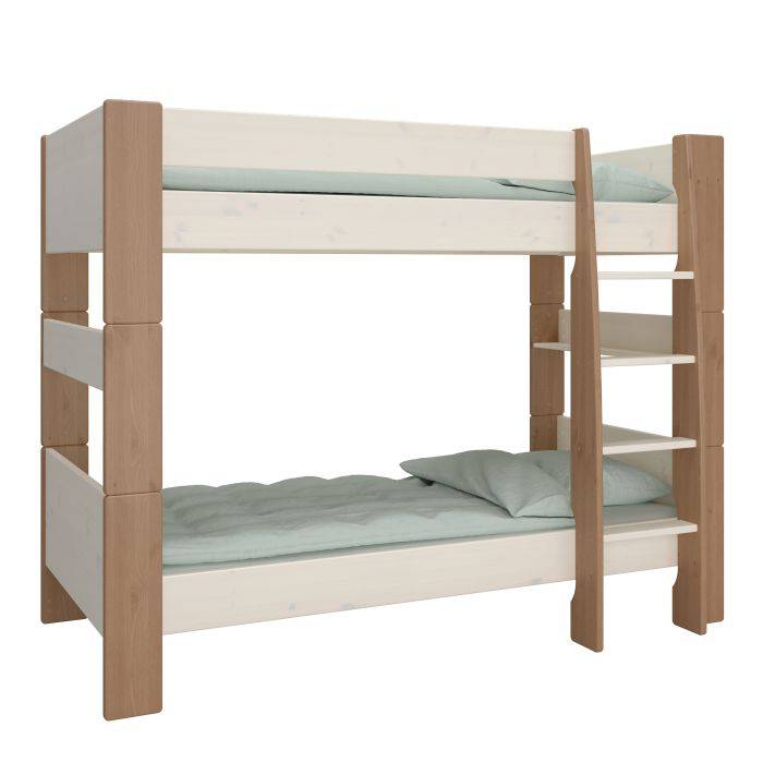 Steens for Kids Bunk Bed in Whitewash Grey Brown Lacquered - TidySpaces