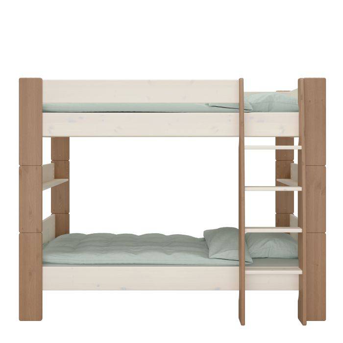 Steens for Kids Bunk Bed in Whitewash Grey Brown Lacquered - TidySpaces