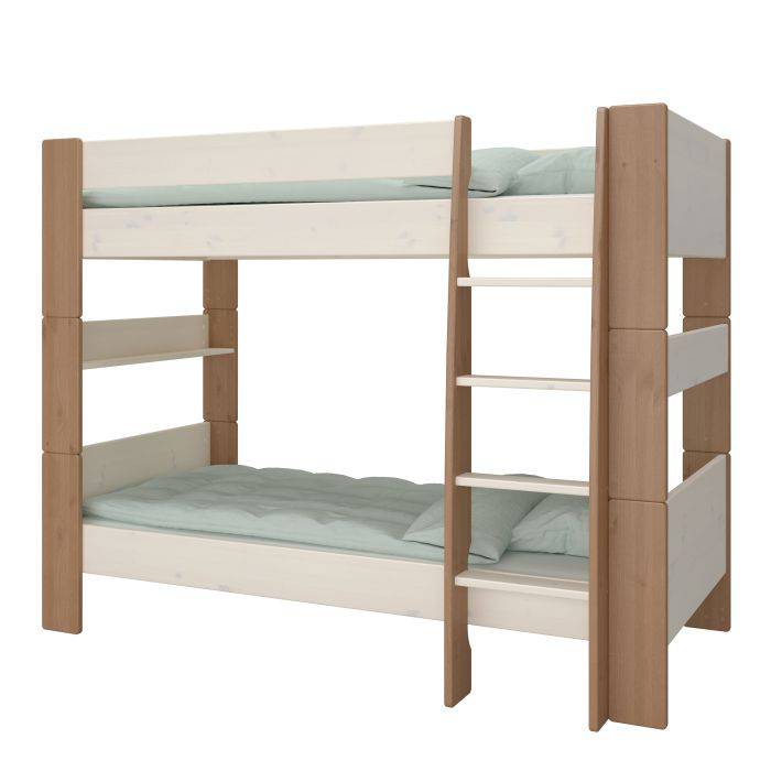 Steens for Kids Bunk Bed in Whitewash Grey Brown Lacquered - TidySpaces